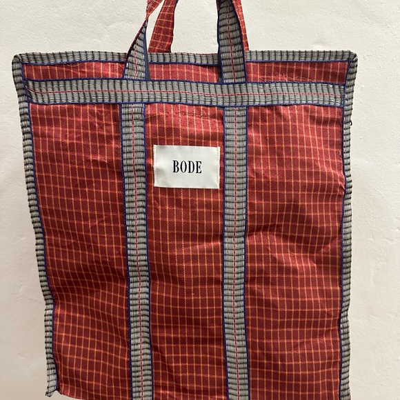 Bode Red Zipper Tote Bag - Picture 2 of 5